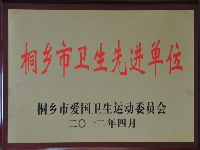 桐鄉(xiāng)市衛(wèi)生先進企業(yè)